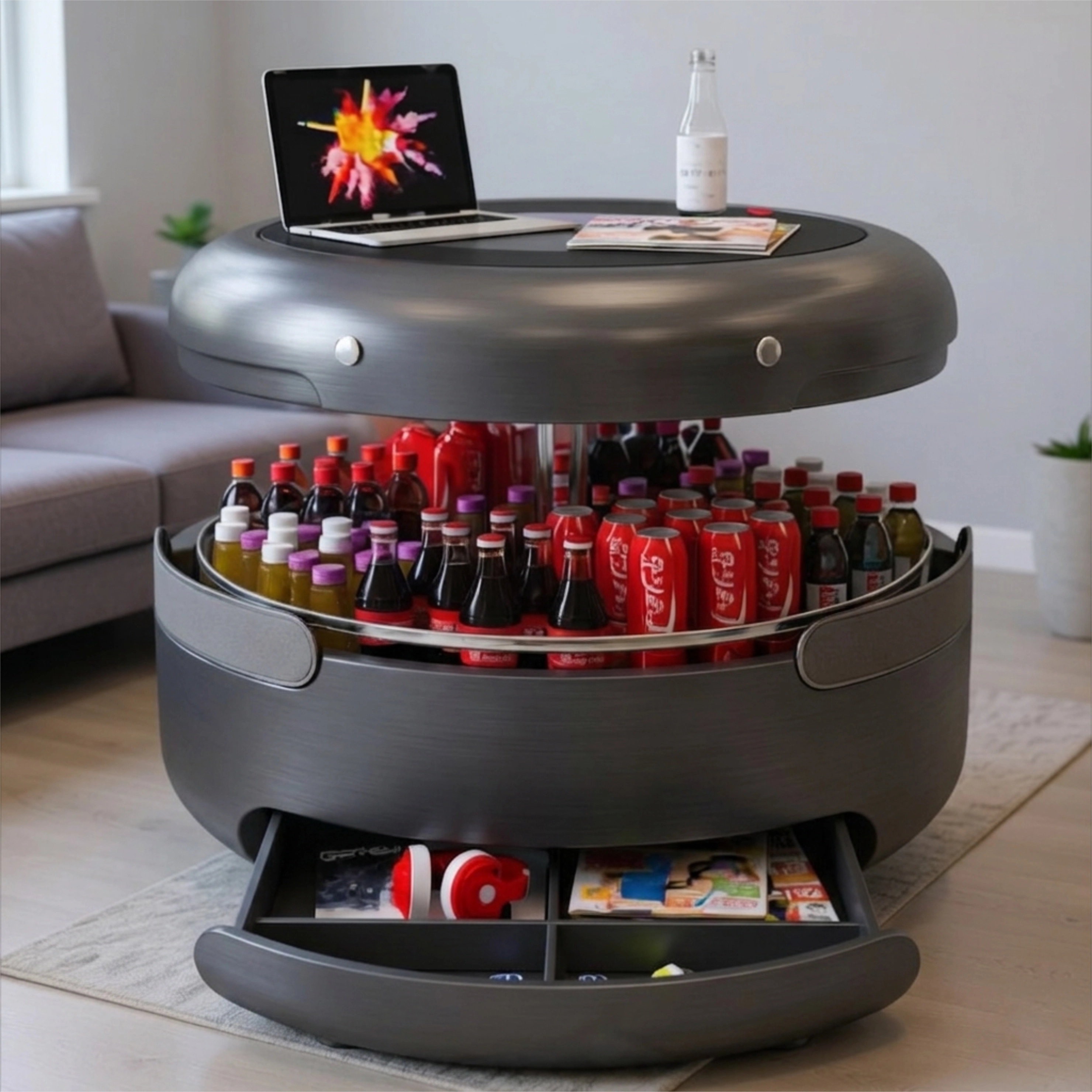 ORBA Pro | The All-in-One Smart Living Table —  Built-in Cooler, Wireless Charging & Ambient LED